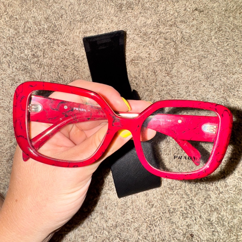 Prada Vibrant Red Marble Sunglasses